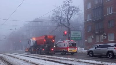 ожеледиця, Дніпро, спецтранспорт