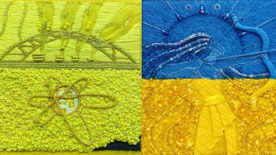 Ворон, могила і кістки: черкащанка вишила клаптик на воєнній мапі України Ворон, могила і кістки: черкащанка вишила клаптик на воєнній мапі України