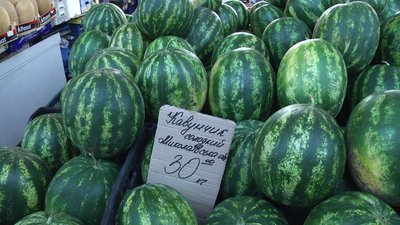 На фото кавуни, привезені до Хмельницького з Миколаївської області. На фото кавуни, привезені до Хмельницького з Миколаївської області.