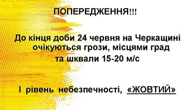 Штормове попередження та зміна погоди на Черкащині Штормове попередження та зміна погоди на Черкащині