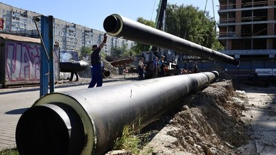 Роботи із заміни аварійної ділянки тепломережі на вул. Науковій