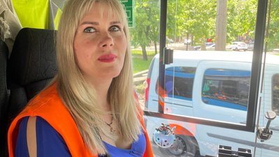 Водійка тролейбуса Оксана Рижикова Водійка тролейбуса Оксана Рижикова