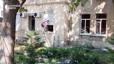 Наслідки ракетної атаки по Одесі, дитячий садочок Наслідки ракетної атаки по Одесі, дитячий садочок