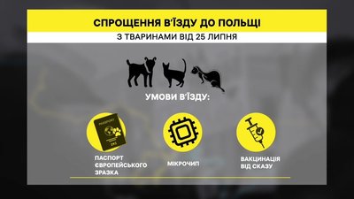 Нові правила ввезення тварин у Польщу: що слід знати жителям Полтавщини Нові правила ввезення тварин у Польщу: що слід знати жителям Полтавщини