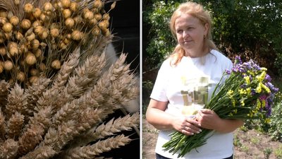 Хмельничанка вирощує понад два десятки видів сухоцвітів та створює з них декор