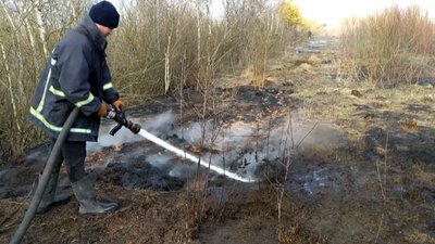У Луцьку горів сухостій У Луцьку горів сухостій