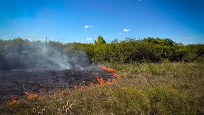 В Ужгородському районі під час пожежі сухостою 64-річна жінка отримала опіки