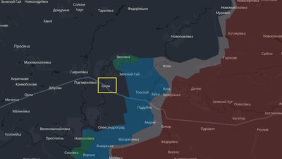 Андріївка-Клевцове(стара назва Іскра) на мапі аналітичного проєкту DeepState