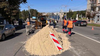 ремонт дороги, транспорт, вулиця