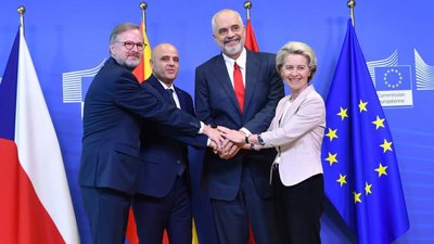 ЄС почав переговори про вступ з Албанією та Північною Македонією ЄС почав переговори про вступ з Албанією та Північною Македонією