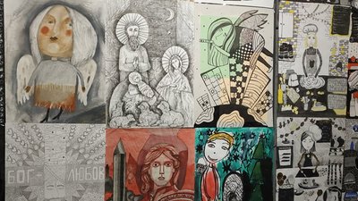 Як в Івано-Франківську діти бачать війну через виставку "Для Бога я створю найкраще" Як в Івано-Франківську діти бачать війну через виставку "Для Бога я створю найкраще"