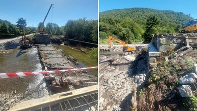Жденієво, міст, обвал, Закарпаття, новий
