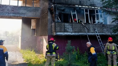Пожежа, ДСНС, загоряння, Набережна, Івано-Франківськ