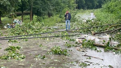 Негода пошкодила лінії електропередач Негода пошкодила лінії електропередач