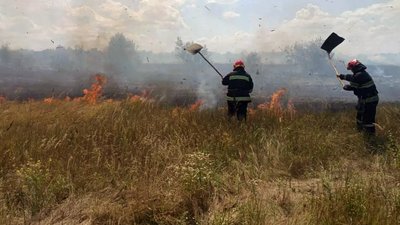 Впродовж доби на Дніпропетровщині сталося понад 30 пожеж на відкритих територіях