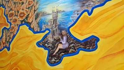 У Рівному випускниця НУВГП намалювала стінопис, присвячений післявоєнній відбудові України У Рівному випускниця НУВГП намалювала стінопис, присвячений післявоєнній відбудові України