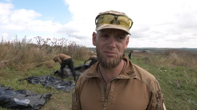 Пошуковці асоціації "Плацдарм" останки російські військові Бахмут Донецька область Пошуковці асоціації "Плацдарм" останки російські військові Бахмут Донецька область