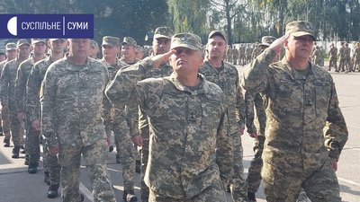 У Сумах зустрічали військових, які повернулися з ООС