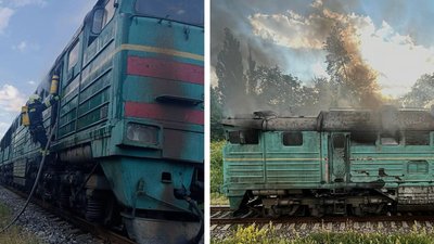 Горів тепловоз в Черкасах