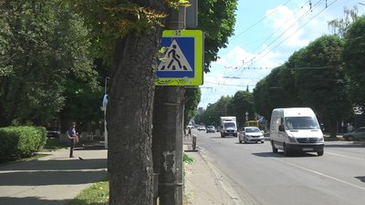 У Луцьку обрізають гілля дерев, щоб водії бачили дорожні знаки