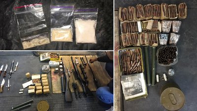 У затриманих знайшли зброю У затриманих знайшли зброю
