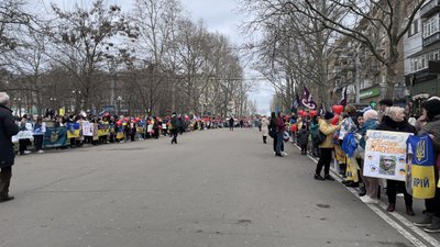 Вулиця Соборна у Миколаєві під час акції-нагадування. Вулиця Соборна у Миколаєві під час акції-нагадування.