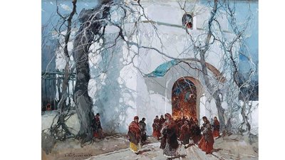 Святкування Великодня в українському живописі Святкування Великодня в українському живописі