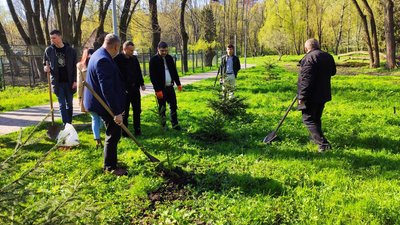 У Тернополі висадили дерева на честь загиблих на виробництві У Тернополі висадили дерева на честь загиблих на виробництві
