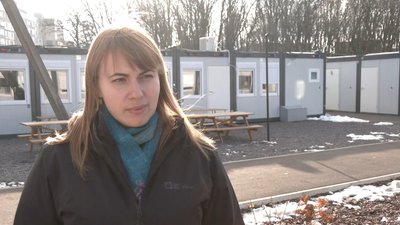 Мешканка модульного містечка Марія Крюкова Мешканка модульного містечка Марія Крюкова