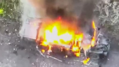 Ураження російської вантажівки на Запорізькому напрямку