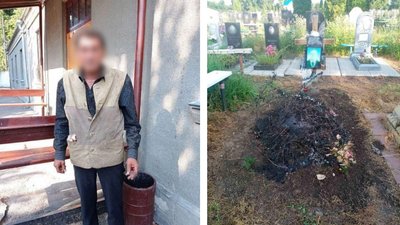 Палив вінки на кладовищі: на Черкащині затримали чоловіка