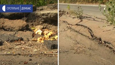 Зсуви ґрунту почалися наприкінці 90-х: в Мелекіному, що на Донеччині, руйнуються будинки