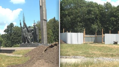 Прапор за 5 мільйонів: у Хмельницькому розпочали будівництво флагштоку