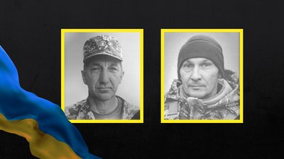 З двома загиблими бійцями Романом Сучком та Павлом Василенком попрощались