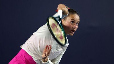 Українська тенісистка Марта Костюк на старті турніру WTA 500 в американському Сан-Дієго.