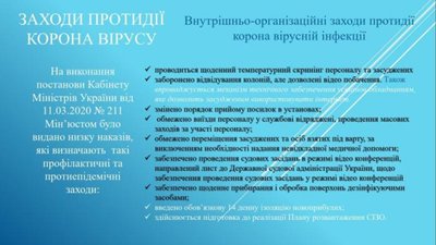 Заходи протидії коронавірусу