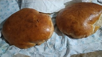 Печуться п’ятикілограмові хлібини півтори години. Фото: Суспільне Поділля. Печуться п’ятикілограмові хлібини півтори години. Фото: Суспільне Поділля.