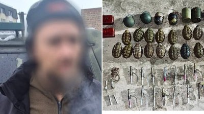 Чоловік, франківець, боєприпаси, вибухівка