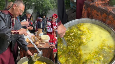 В Ізяславі козаки куреня започаткували традицію приготування зеленого борщу