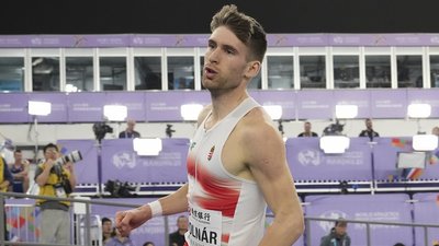 Аттіла Молнар, угорський легкоатлет на чемпіонаті світу-2025 у приміщенні