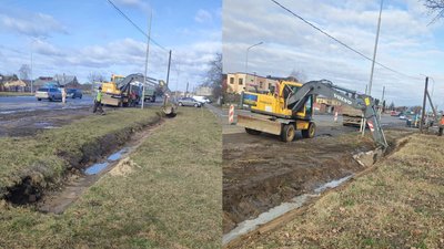 На двох волинських трасах влаштовують стічні канави для водовідведення На двох волинських трасах влаштовують стічні канави для водовідведення