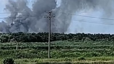 Очевидці повідомляють про пожежу на складі боєприпасів у Бєлгородській області РФ