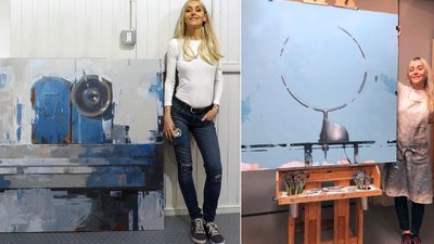 Польська художниця намалювала серію картин спільно з робособакою Boston Dynamics Польська художниця намалювала серію картин спільно з робособакою Boston Dynamics