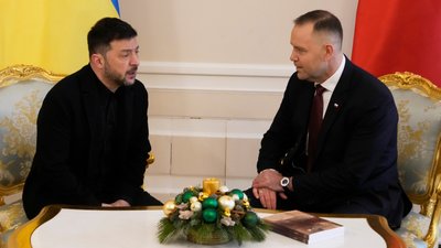 Президент України Володимир Зеленський, президент Польщі Кароль Навроцький