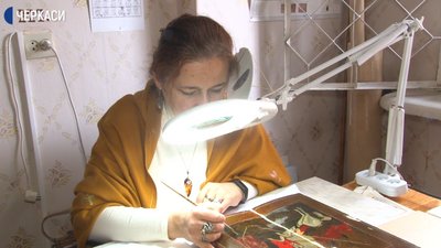 Ікону, написану на початку 19 століття, реставрують у Черкасах