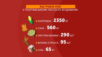 Графіка: об`єми підгодівлі тварин від грудня 2020 Графіка: об`єми підгодівлі тварин від грудня 2020