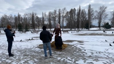 Масляна на Харківщині: в одній з громад спалили опудало Путіна Масляна на Харківщині: в одній з громад спалили опудало Путіна