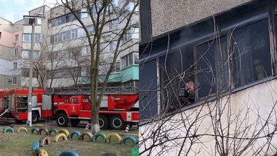 У херсонській багатоповерхівці горіла квартира. Господаря, який кликав про допомогу, врятували