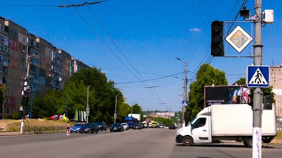 Знеструмлений світлофор у Кропивницькому