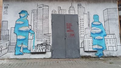 "Невидимі люди": у Львові намалювали мурал присвячений загиблим безхатькам